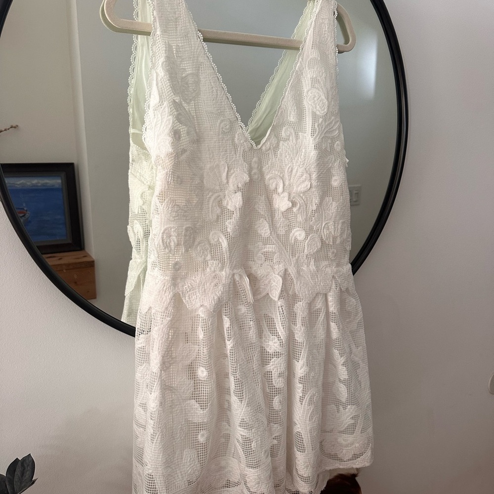 Anthropologie White Lace Dress